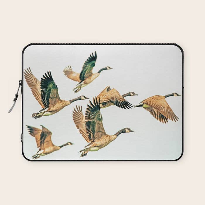 Fly Away || #Photography #Birds Laptop Sleeve