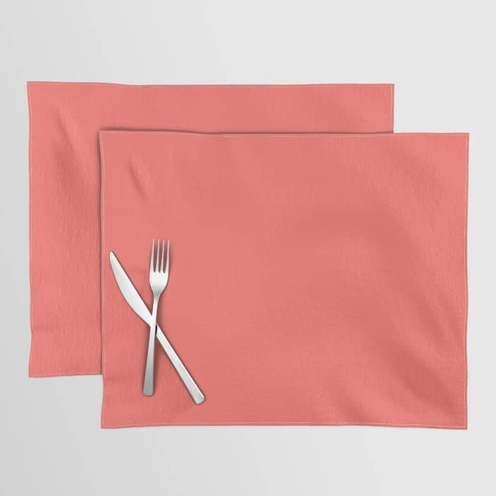Living Coral - Solid Color Collection Placemat