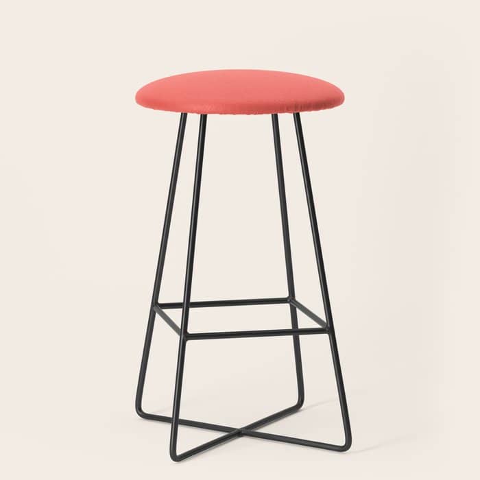 Living Coral - Solid Color Collection Stool