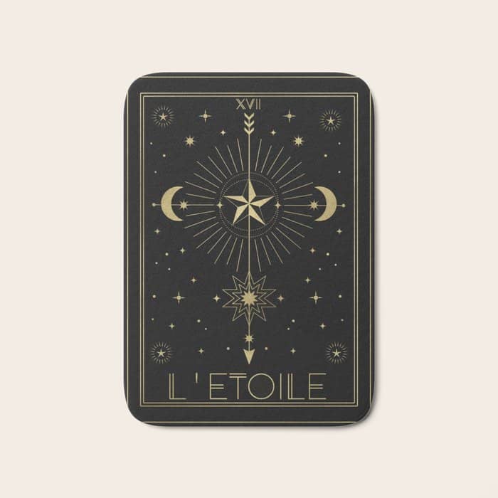L'Etoile Or The Star Tarot Gold Bath Mat