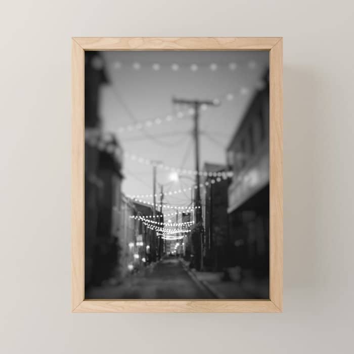 Party Lights In The City X Baltimore Maryland Mini Art Print