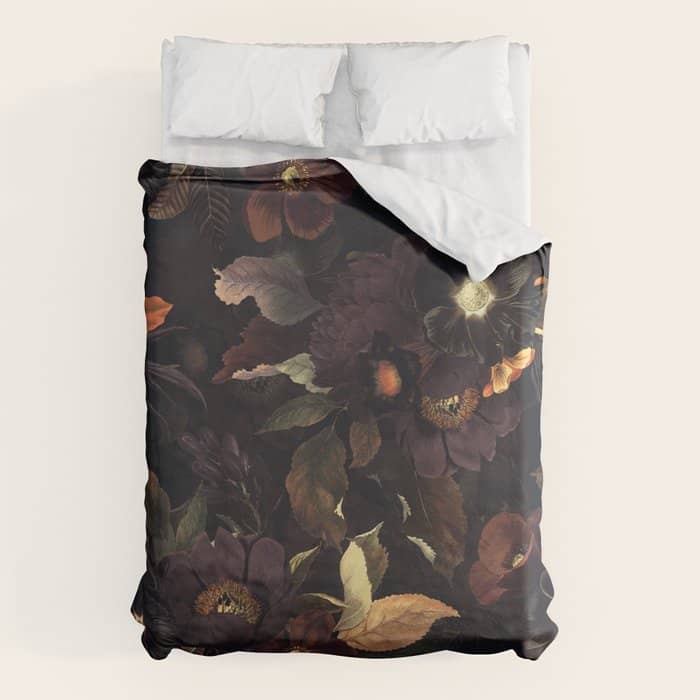 Vintage & Shabby Chic - Flowers At Night Duvet Cover