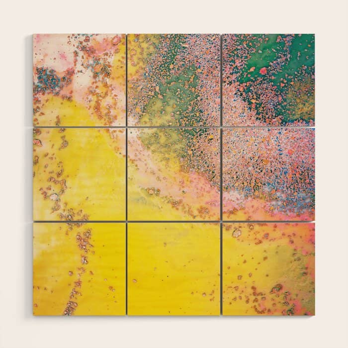Random Bliss, Abstract Graphic Digital Art, Resin Art Painting Colorful Eclectic Bohemian Wood Wall Art
