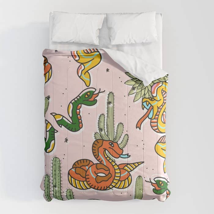 Join Or Die #Illustration #Wildlife #Pattern Comforter