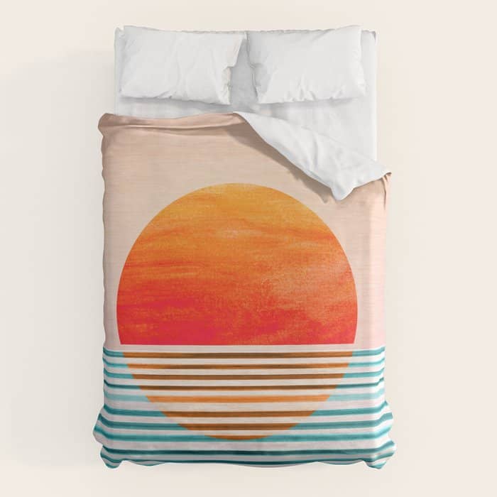 Minimalist Sunset Iii / Abstract Landscape Duvet Cover