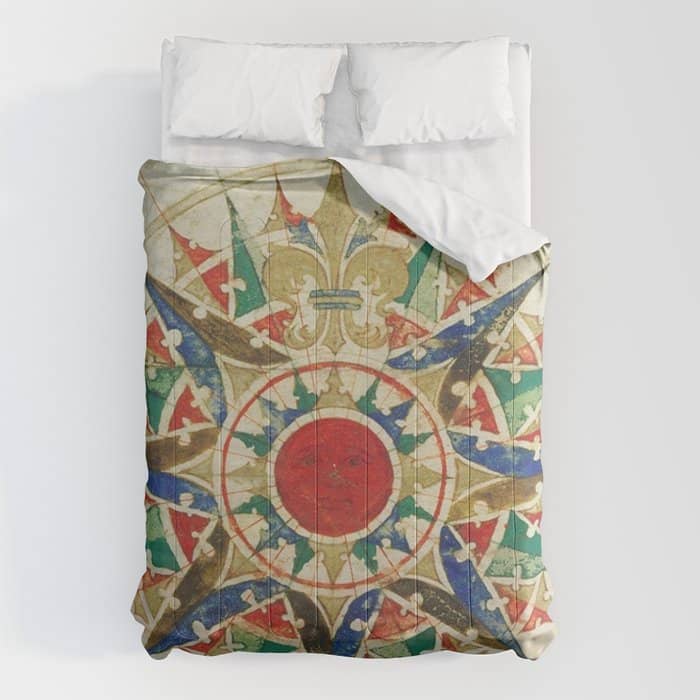 Vintage Compass Rose Diagram (1502) Comforter