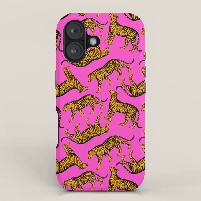 Tigers (Magenta And Marigold) Iphone Case