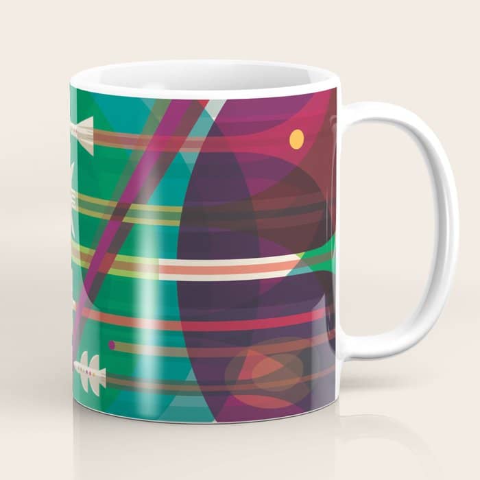 Nasa Retro Space Travel Poster The Grand Tour Coffee Mug