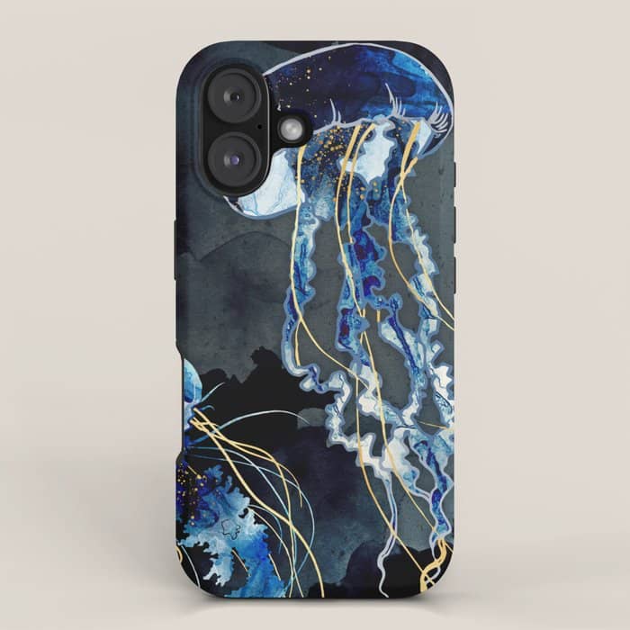Metallic Ocean Iii - Flipped Vertical Axis Iphone Case
