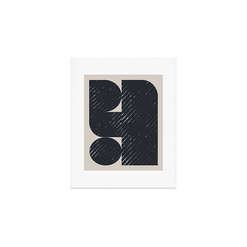 Mid Century Modern Geometric Shape  Art Print