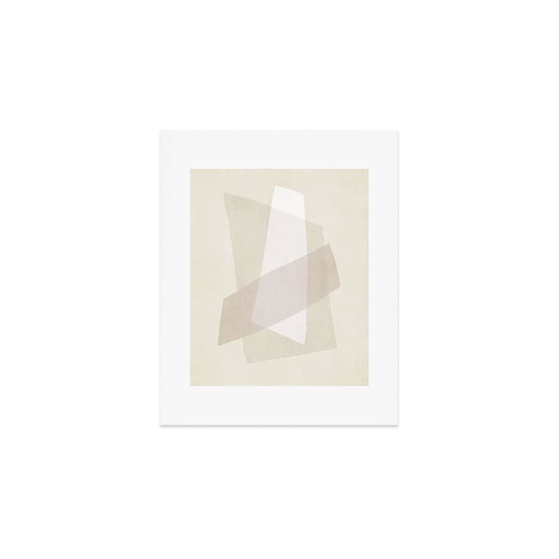 Modern Minimalism White Beige Modern Art Art Print