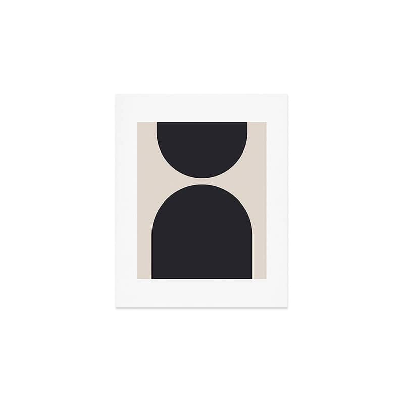 Scandinavian Minimalist Abstract Arches  Art Print