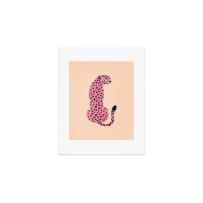 The Stare: Peach Cheetah Edition Art Print