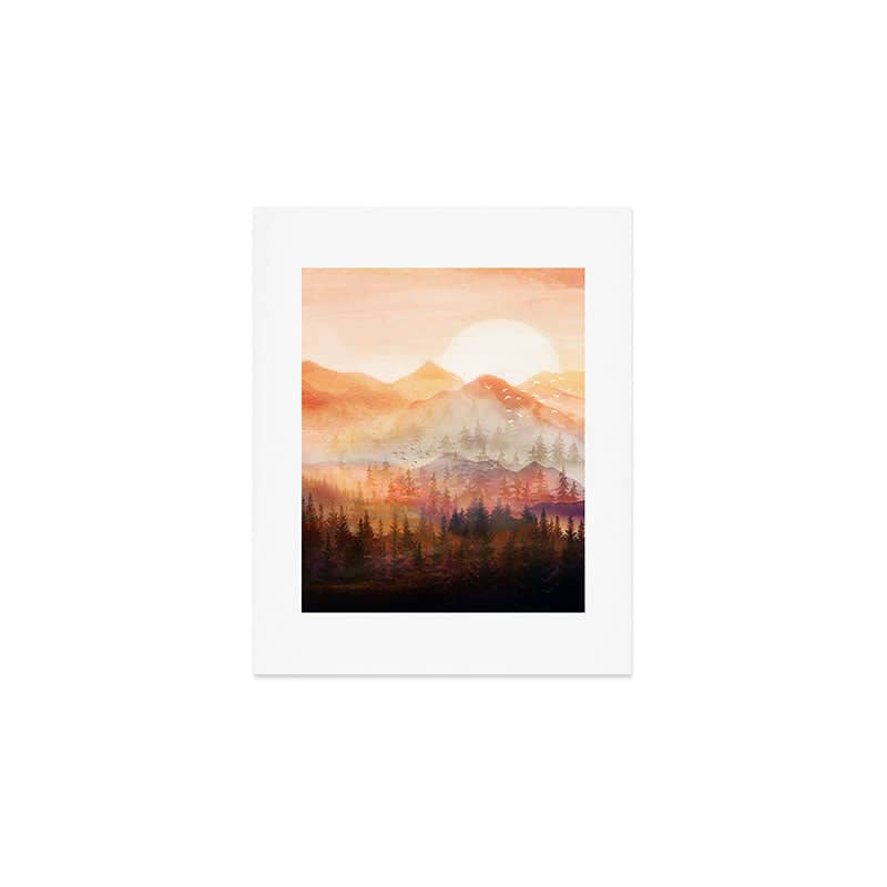 Forest Shrouded In Morning Mist Art Print