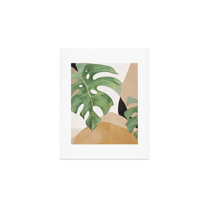 Abstract Art Tropical Leaves 3 Art Print