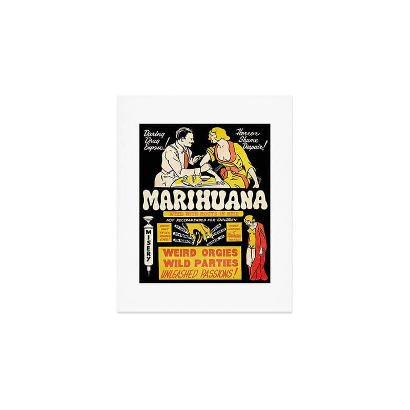 Marihuana Marijuana Vintage Movie Art Print