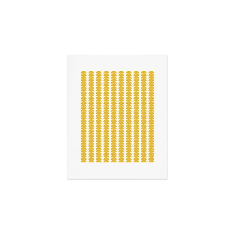 Maude Shapes Pattern - Golden Yellow Art Print