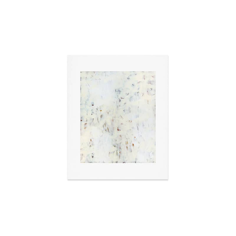 Highlandia 1 - All White Abstract Painting Art Print