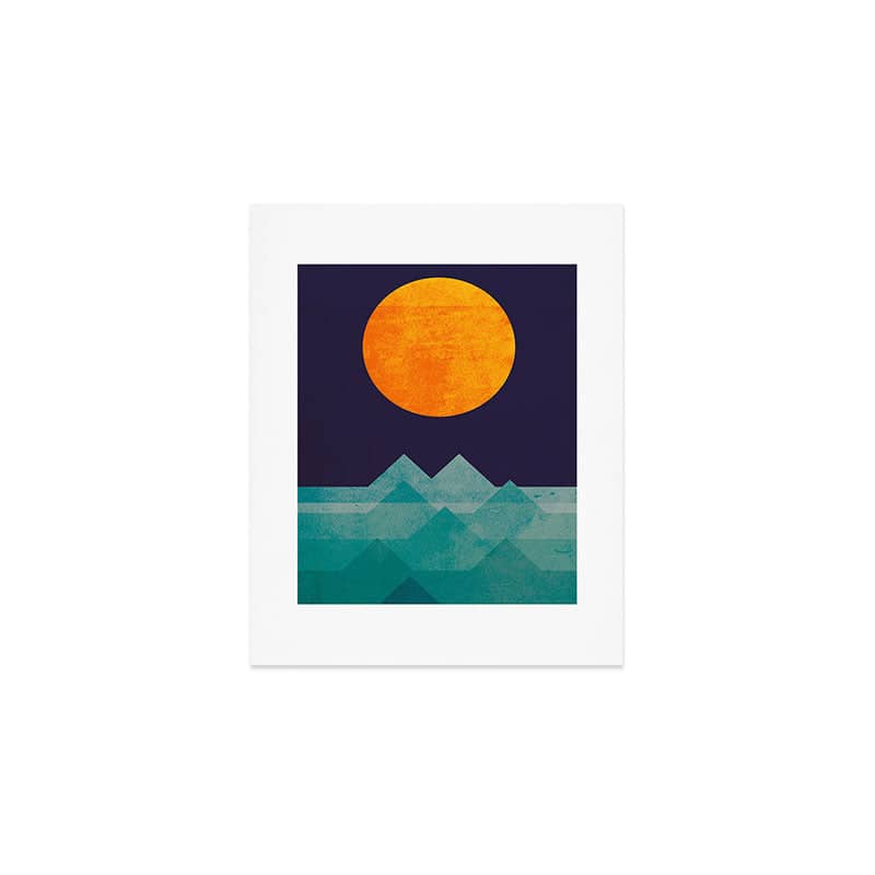 The Ocean, The Sea, The Wave - Night Scene Art Print
