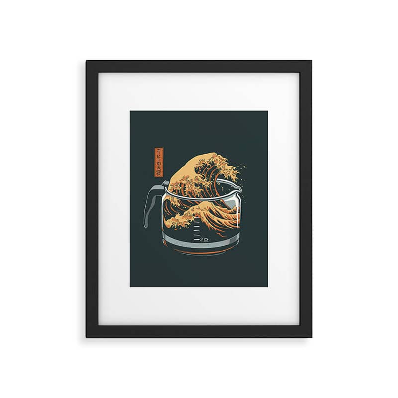 The Great Wave Of Coffee Framed Art Print