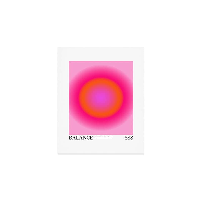 Gradient Angel Numbers: Balance Art Print
