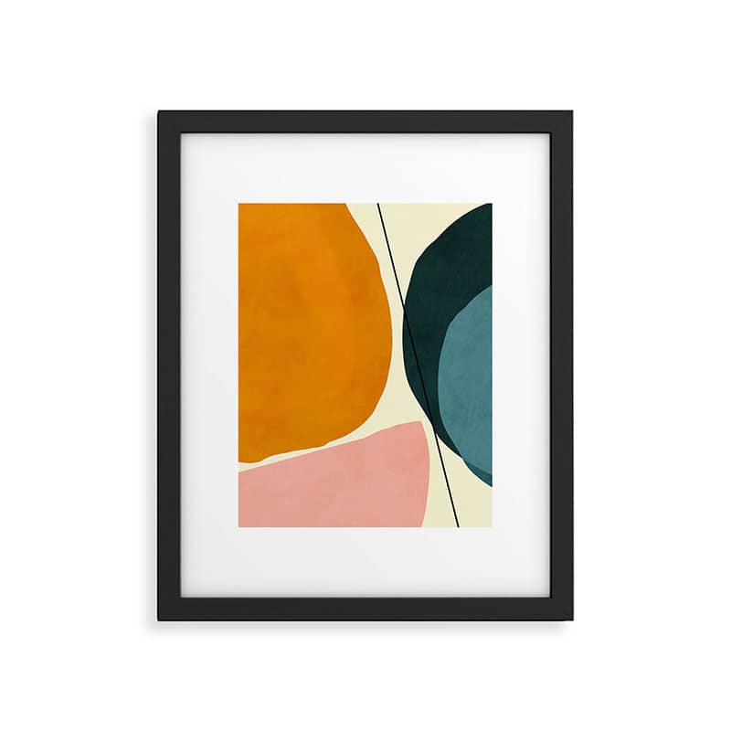 Shapes Geometric Minimal Painting Abstract Framed Art Print