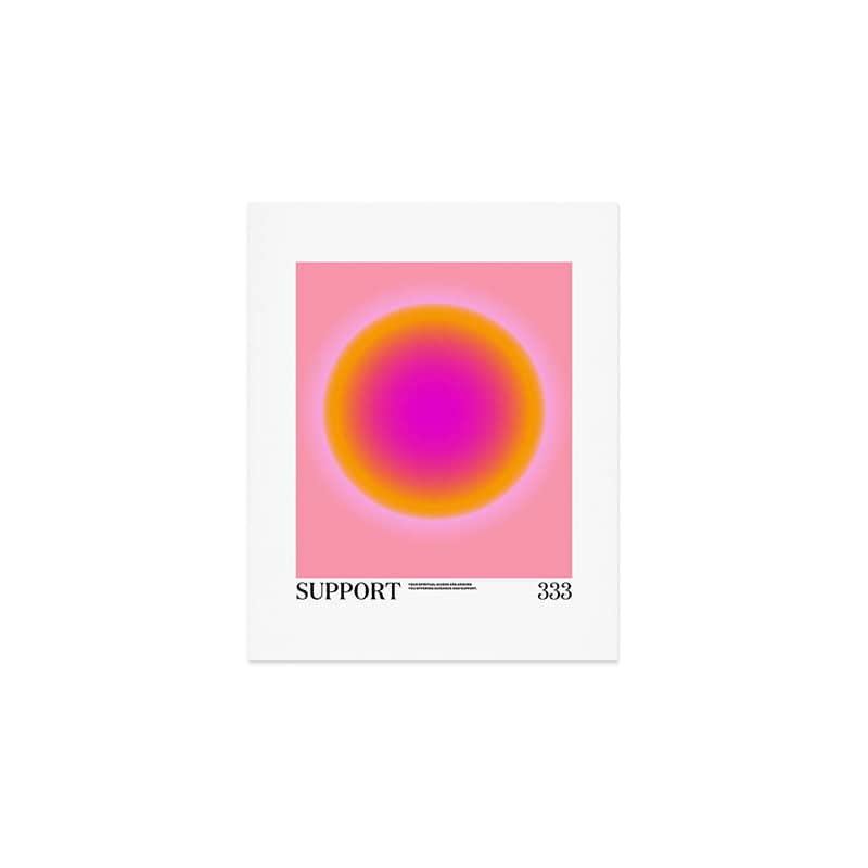 Gradient Angel Number: Support Art Print