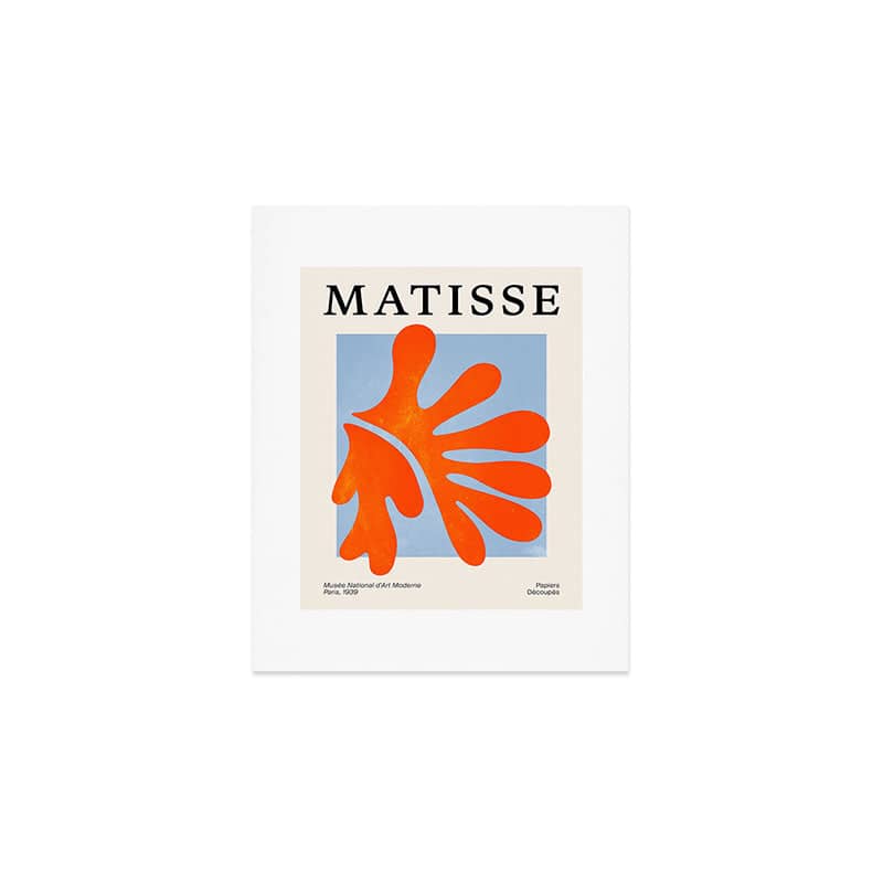 Red Coral Leaf: Matisse Paper Cutouts Ii Art Print