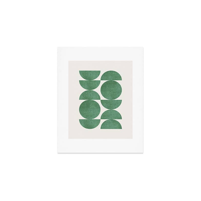 Green Retro Scandinavian - Mid Century Modern Art Print