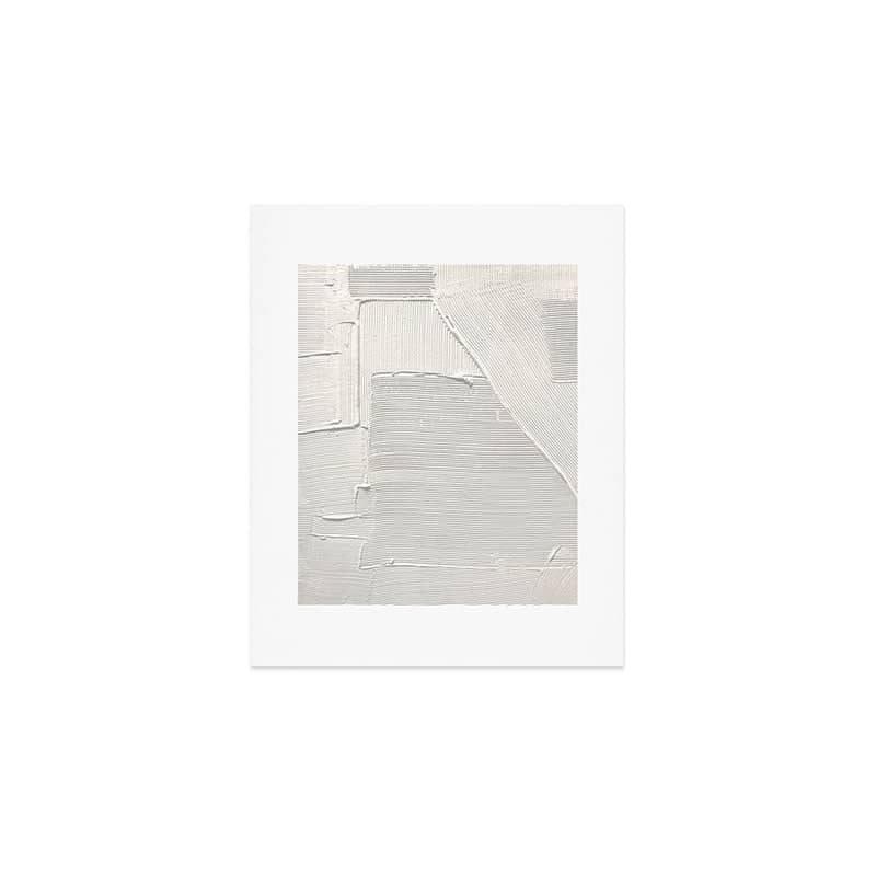 Relief [2]: An Abstract, Textured Piece In White By Alyssa Hamilton Art Art Print