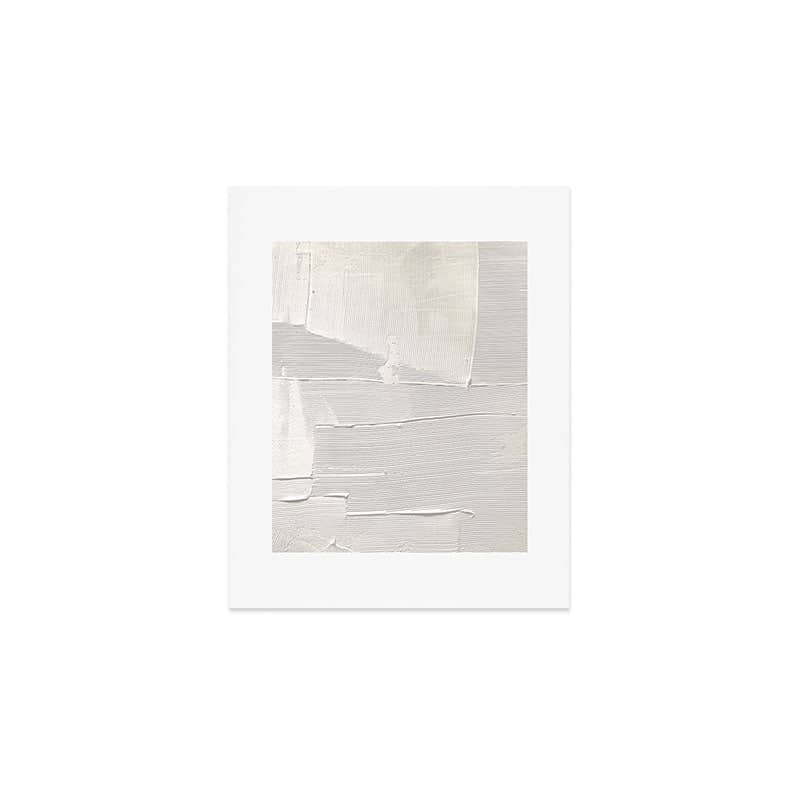 Relief [1]: An Abstract, Textured Piece In White By Alyssa Hamilton Art Art Print