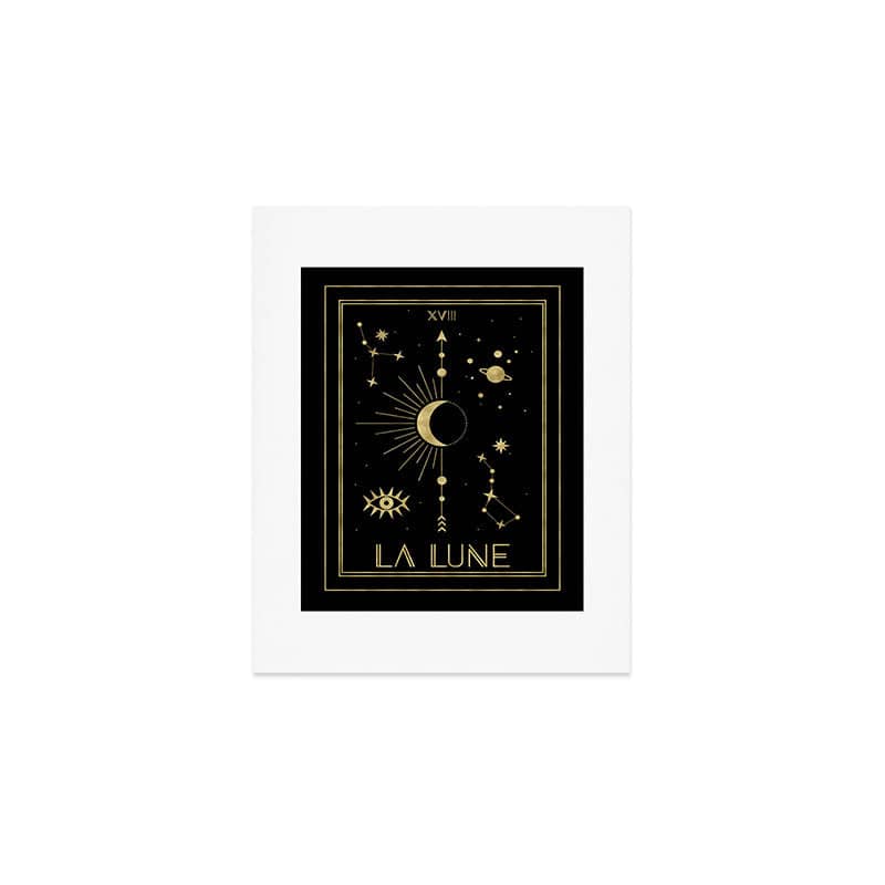 The Moon Or La Lune Gold Edition Art Print