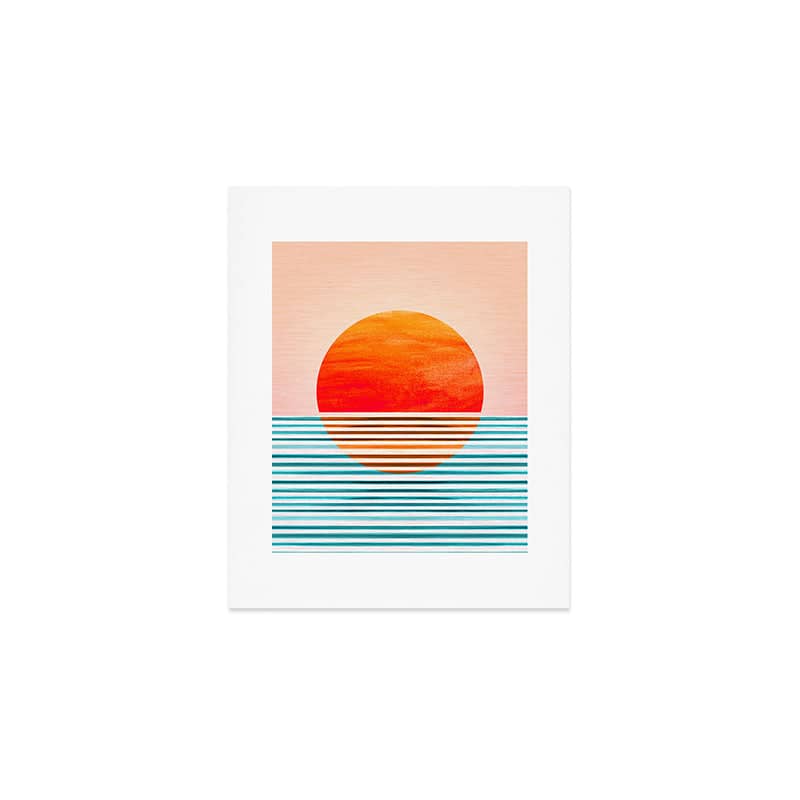 Minimalist Sunset Iii / Abstract Landscape Art Print