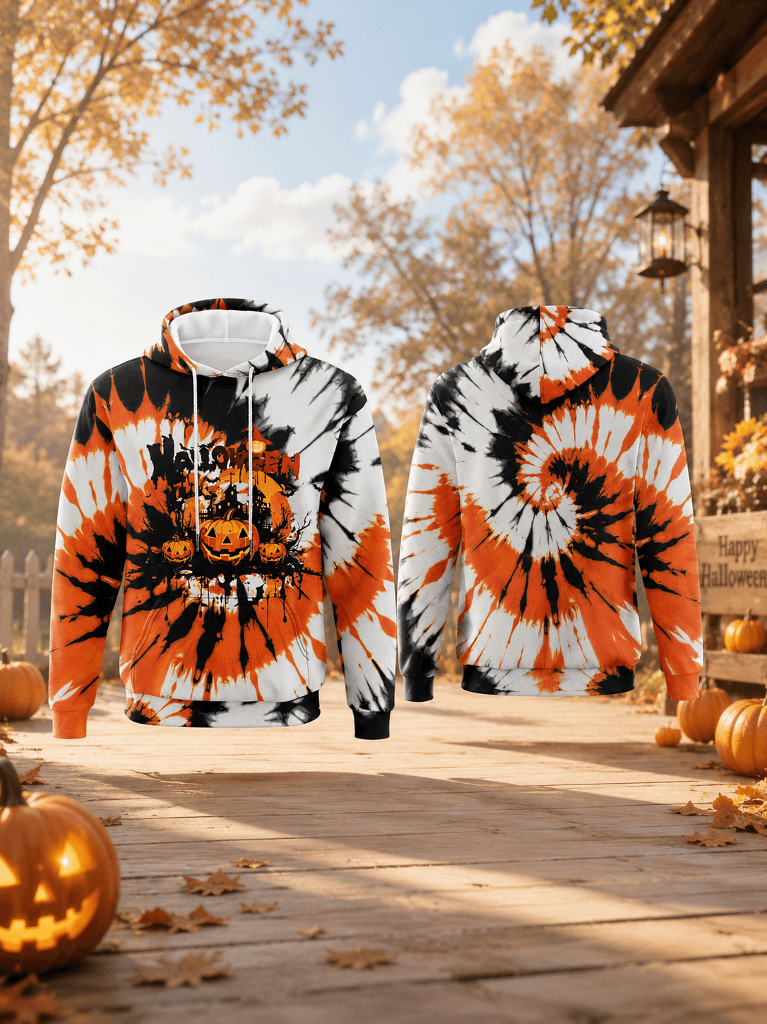 Halloween Tie Dye Hoodie