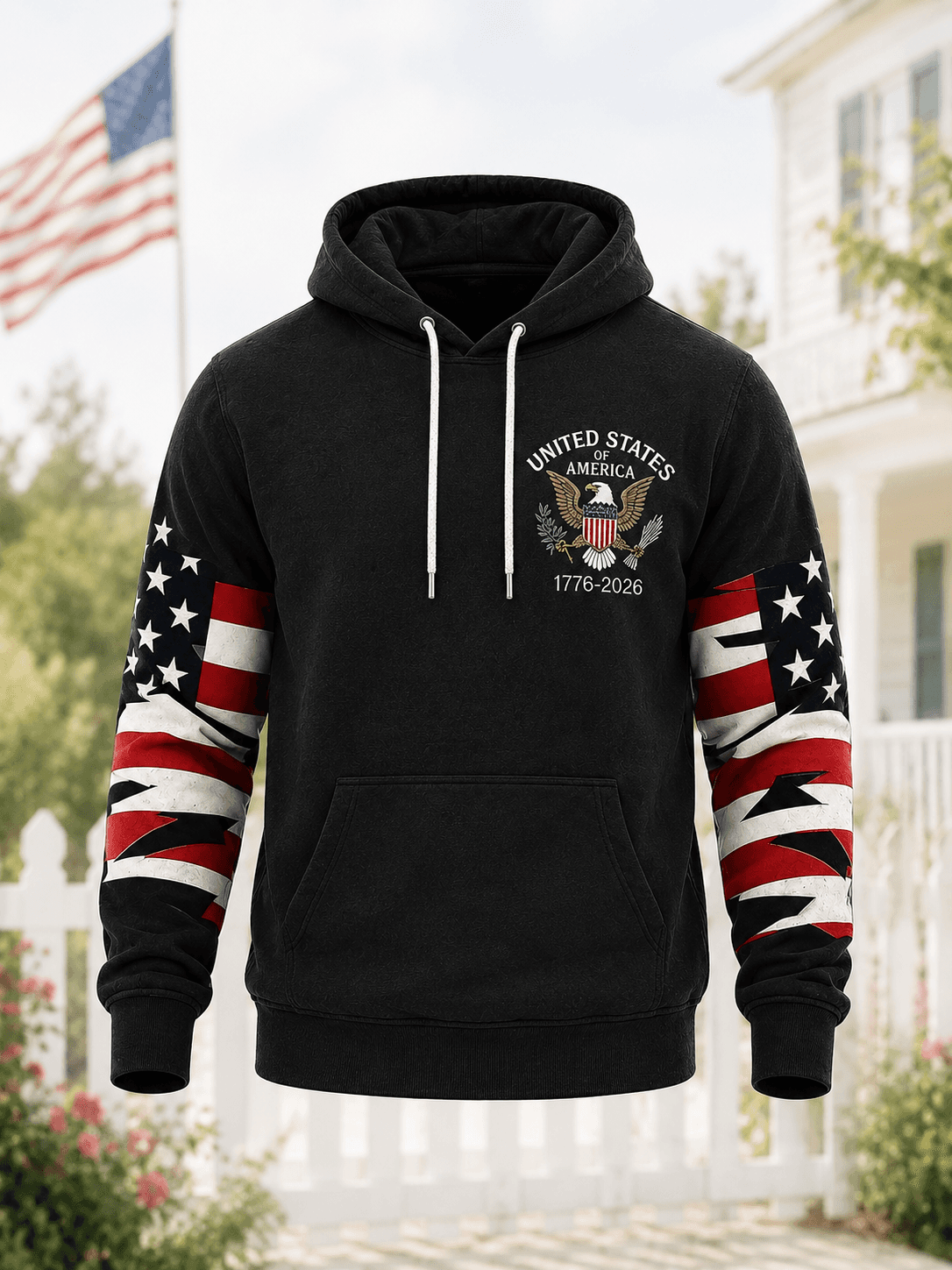 United States Patriotic Eagle Graphic Hoodie