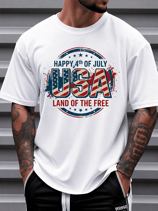 Happy 4th Of July Usa Land Of The Free Patriotic Independence Day T-Shirt