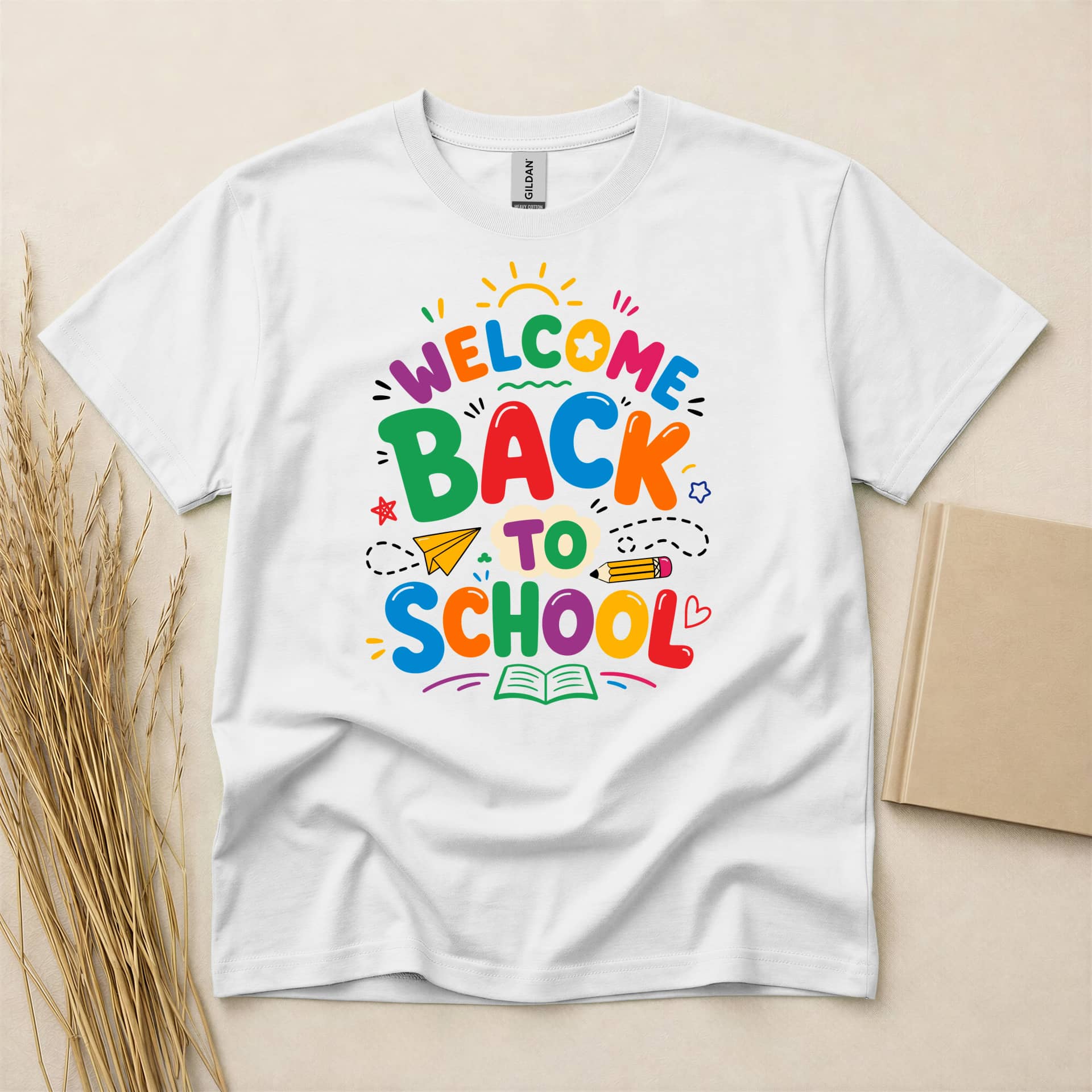 Welcome Back To School – Colorful Fun Learning Typography Design