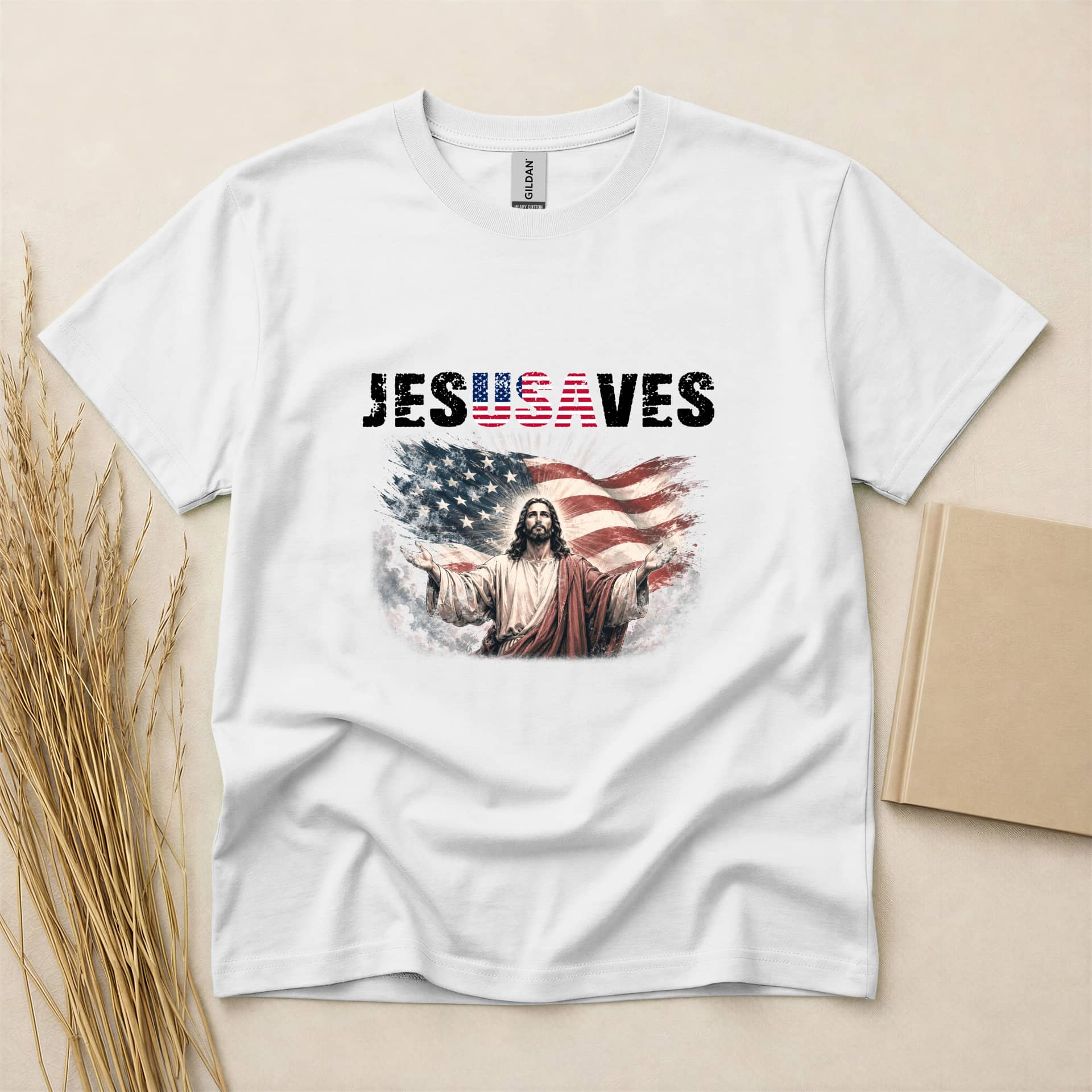 Jesus Saves Usa Patriotic Christian Faith Design