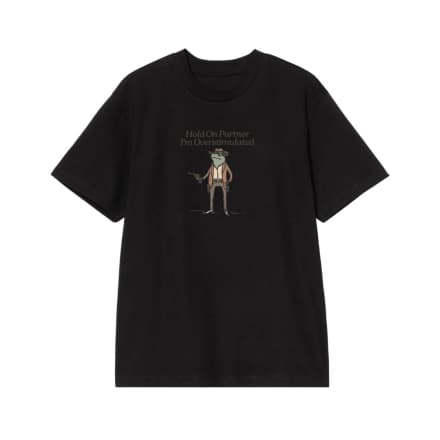 Hold On Partner I'M Overstimulated Funny Cowboy Frog T-Shirt
