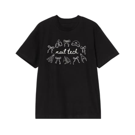 Nail Tech Tools And Bows Graphic T-Shirt