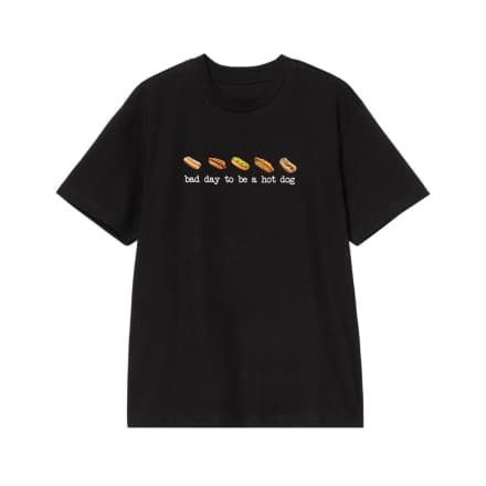 Bad Day To Be A Hot Dog Funny Food Quote T-Shirt