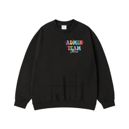 Admin Team Personalized T-Shirt With Positive Affirmations Back Print