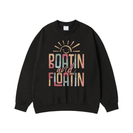 Boatin And Floatin Summer Vacation T-Shirt With Smiling Sun