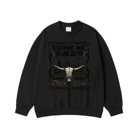 Excuse Me You Look Like You Love Me Western Longhorn Skull T-Shirt