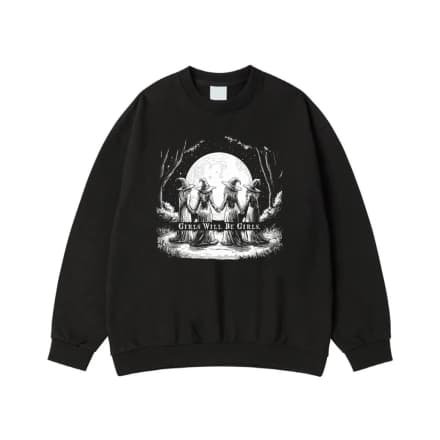 Girls Will Be Girls Witch Coven Under The Full Moon T-Shirt