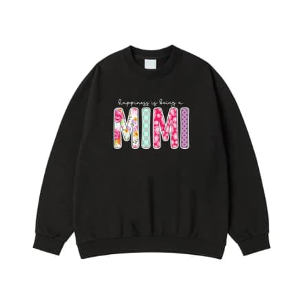 Happiness Is Being A Mimi T-Shirt With Floral And Patterned Letters