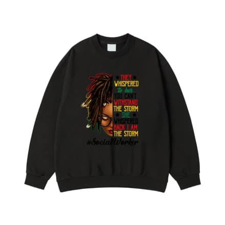 I Am The Storm Social Worker Black Woman Empowerment T-Shirt