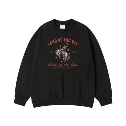 Land Of The Yee Home Of The Haw Funny Patriotic Cowboy T-Shirt
