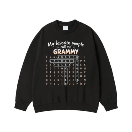 My Favorite People Call Me Grandma Custom Word Search T-Shirt