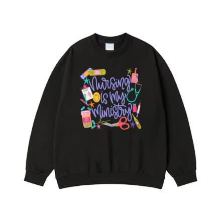 Nursing Is My Ministry Colorful Medical Doodles T-Shirt